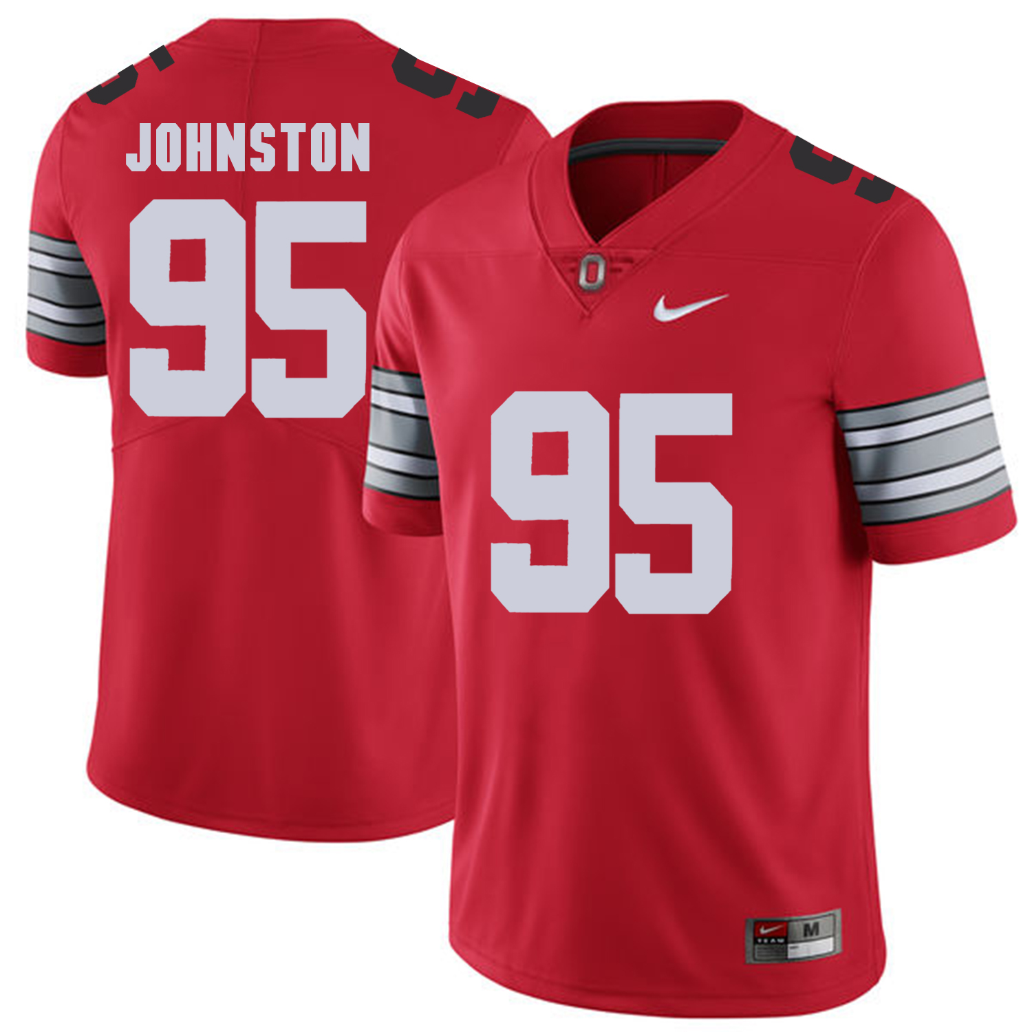 Men Ohio State #95 Johnston Red Customized NCAA Jerseys->customized ncaa jersey->Custom Jersey